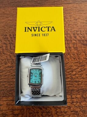 NIB - Invicta Celestial Ziya Silver Watch with Tiffany Blue Dial in Yellow Box